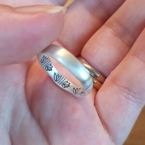 Solid Sterling Silver 999 Bamboo Ring